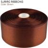 SJRIRG 1-1/2 Inch Brown Satin Ribbon 50 Yards Single Face Polyester view 3