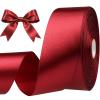 SJRIRG 1-1/2 Inch Burgundy Satin Ribbon 50 Yards Single Face Polyester view 1