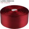 SJRIRG 1-1/2 Inch Burgundy Satin Ribbon 50 Yards Single Face Polyester view 3