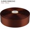 SJRIRG 1 Inch Brown Satin Ribbon 50 Yards Single Face Polyester view 3
