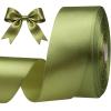 SJRIRG 1-1/2 Inch Moss Green Satin Ribbon 50 Yards Single Face Polyester view 1