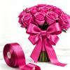SJRIRG 1-1/2 Inch Magenta Satin Ribbon 50 Yards Single Face Polyester view 4