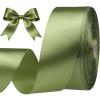 Sjrirg Olive Green 1-1/2 Inch Satin Ribbon 50 Yards Single Face Polyester for Gift Wrapping Wedding Decorations Christmas Crafts Hair Bows view 1