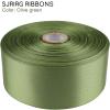 Sjrirg Olive Green 1-1/2 Inch Satin Ribbon 50 Yards Single Face Polyester for Gift Wrapping Wedding Decorations Christmas Crafts Hair Bows view 3