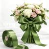 Sjrirg Olive Green 1-1/2 Inch Satin Ribbon 50 Yards Single Face Polyester for Gift Wrapping Wedding Decorations Christmas Crafts Hair Bows view 4