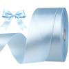 1-1/2 Inch Baby Blue Satin Ribbon 50 Yards Single Face Polyester view 1