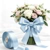 1-1/2 Inch Baby Blue Satin Ribbon 50 Yards Single Face Polyester view 4
