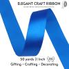 SJRIRG 1 Inch Blue Satin Ribbon 50 Yards Single Face Polyester view 2