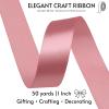 SJRIRG 1 Inch Rose Gold Satin Ribbon 50 Yards Single Face Polyester view 2