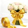 SJRIRG 1-1/2 Inch Yellow Satin Ribbon 50 Yards Single Face Polyester view 4