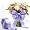 SJRIRG 1-1/2 Inch Light Purple Satin Ribbon 50 Yards Single Face Polyester view 4