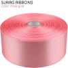 Sjrirg Rose Gold 1-1/2 Inch Satin Ribbon 50 Yards Single Face Polyester for Gift Wrapping Wedding Decorations Christmas Crafts Hair Bows view 3