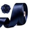 1-1/2 Inch Navy Satin Ribbon 50 Yards Single Face Polyester view 1