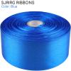 SJRIRG 1-1/2 Inch Blue Satin Ribbon 50 Yards Single Face Polyester view 3