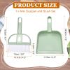 uxcell Mini Dustpan and Brush Set, Small Broom and Dustpan Set for Home Office Tabletops Sofas Keyboards Cleaning, Green view 2
