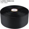 SJRIRG 1-1/2 Inch Black Satin Ribbon 50 Yards Single Face Polyester view 3