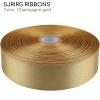 1 Inch Champagne Gold Satin Ribbon 50 Yards Single Face Polyester view 3