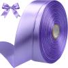 SJRIRG 1 Inch Light Purple Satin Ribbon 50 Yards Single Face Polyester view 1