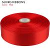 SJRIRG 1 Inch Red Satin Ribbon 50 Yards Single Face Polyester view 3
