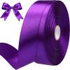 SJRIRG 1 Inch Purple Satin Ribbon 50 Yards Single Face Polyester view 1