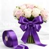 SJRIRG 1 Inch Purple Satin Ribbon 50 Yards Single Face Polyester view 4