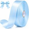 SJRIRG 1 Inch Baby Blue Satin Ribbon 50 Yards Single Face Polyester view 1
