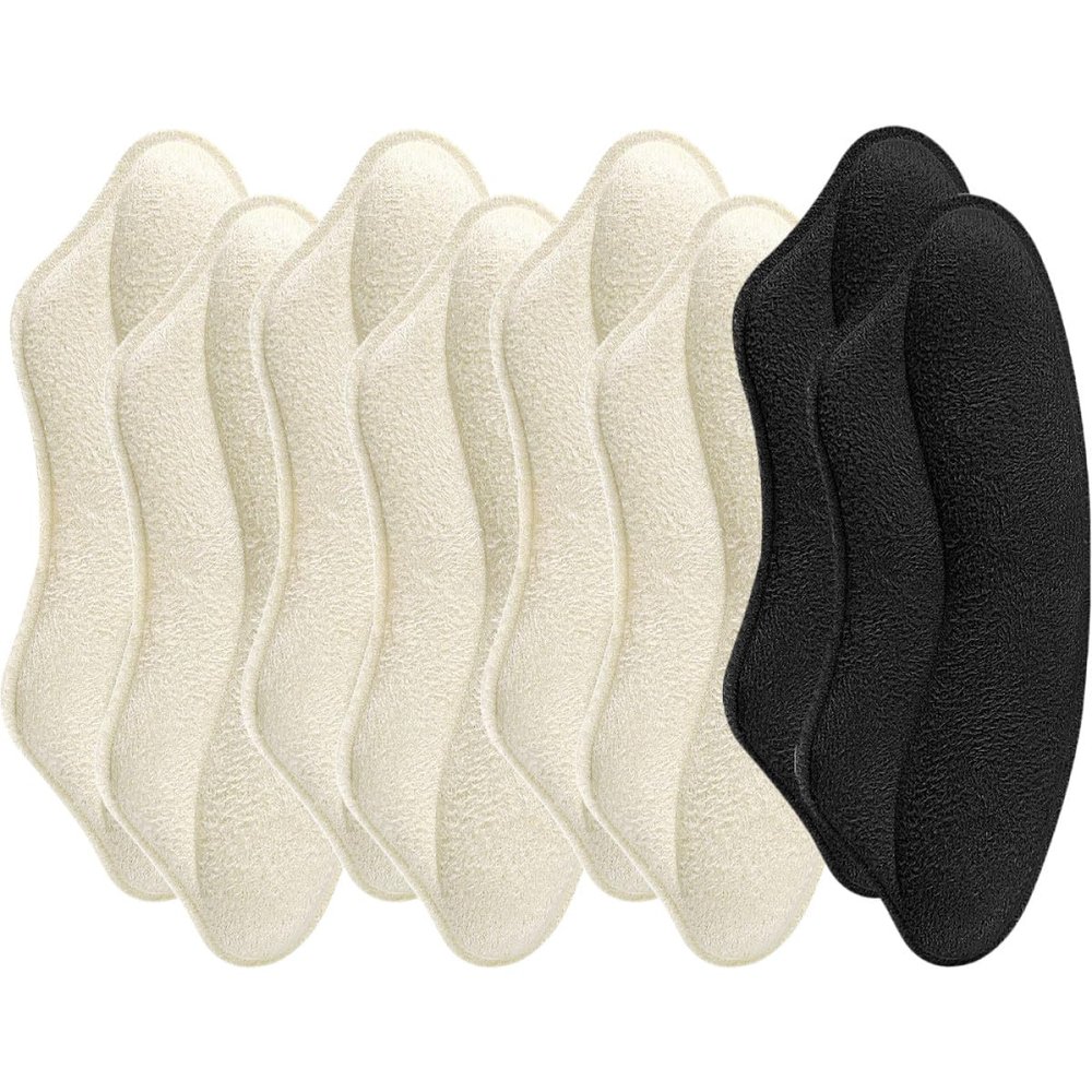 CATIEBYE Professional Self-Adhesive Heel Cushions 4 Pairs Shoe Accessory Anti-Friction Pads for High Heels Comfortable Invisible Half Size Inserts for Daily and Outdoor Foot Care