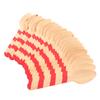 INOOMP Disposable Wooden Dessert Spoons 20pcs 10cm Mini Red Stripe Wood Taster Spoons for Ice Cream Cake Sampling and Party Use view 1
