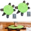 11'' Floor Turtle Mop, Cute Small Double Turtle Shaped Floor Cleaning Pad, Washable Reusable Mop for Home Dorms Office Tile, Laminate Floors, Easy to Wash (Green 2 Pcs) view 1