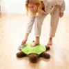 11'' Floor Turtle Mop, Cute Small Double Turtle Shaped Floor Cleaning Pad, Washable Reusable Mop for Home Dorms Office Tile, Laminate Floors, Easy to Wash (Green 2 Pcs) view 2