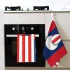 Kitchen Towels Laos Lao and American Flag USA Jigsaw 26x16 Inches Premium Waffle Ultra Soft Absorbent Quick Drying Decorative Dish Towels for Kitchen & Multi-Use view 4