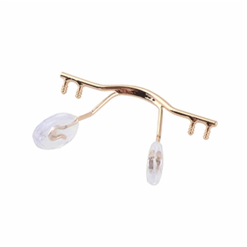 10 Sets of Rimless Glasses Nose Bracket, Glasses Nose Pad Bracket, Glasses Repair Parts, 4 Colors(Gold)