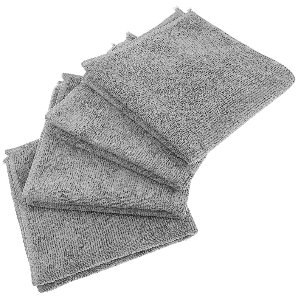 BESPORTBLE Microfiber Cleaning Cloths and Car Cleaning Rags 8pcs Gray Reusable Multipurpose Household Dust Cloths for Kitchen, Dishwashing, and Car Care
