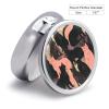 Pill Box 3 Compartment Metal Medicine Pill Organizer Cat Silhouette Pill Case for Purse Or Pocket Cute Mini Portable Pill Holder Travel Pill Container to Hold Supplements, Vitamins, Fish Oil view 2