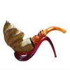 Block Meerschaum Golden Leaf Bow Pipe view 3