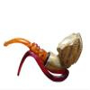 Block Meerschaum Golden Leaf Bow Pipe view 4