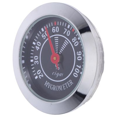 Abaodam Analog Mechanical Hygrometer for Cigar Humidor 38mm Round Black Gauge Humidor Accessory for Guitar Case and Home Use