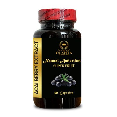 Acai Berry Extract 4:1 Capsules Natural Acai Superfruit for Energy & Balanced Nutrition Support, Wellness Routine Supplement - 60 Capsules