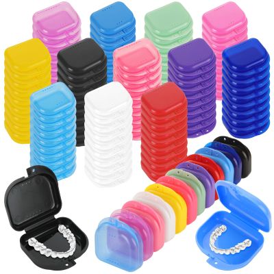 120 Pcs Dental Retainer Cases Bulk with Holes 12 Colors Dental Storage Container Mouth Guard Container Case Multicolor Dental Retainer Box for Travel Office Home