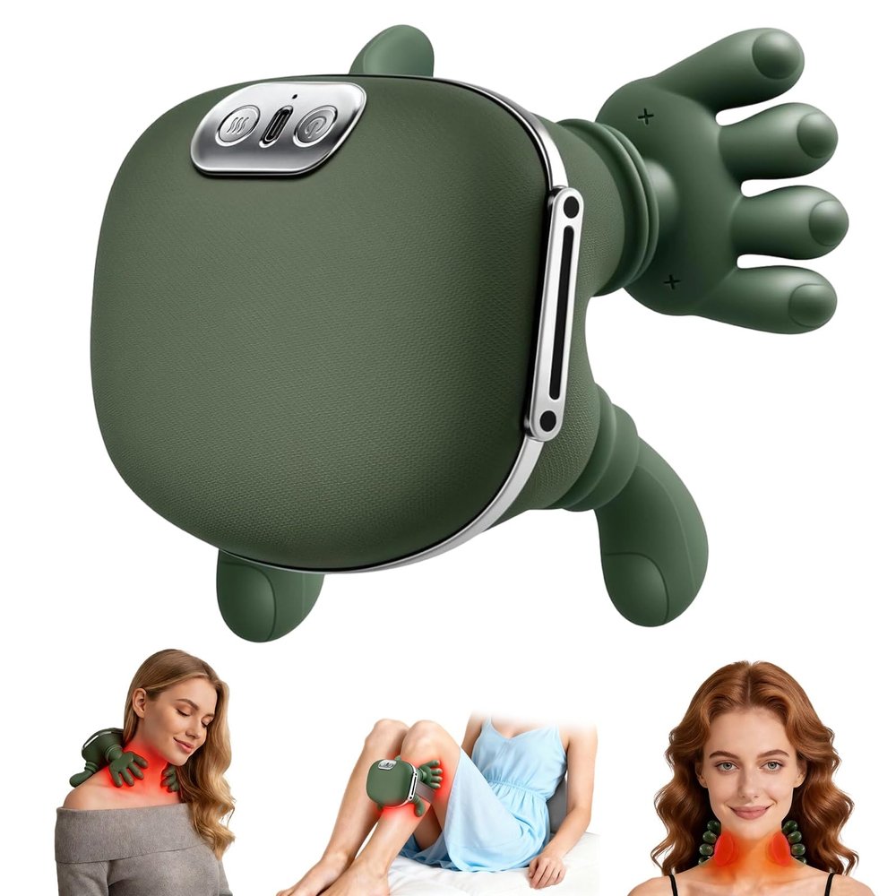 Shoulder and Neck Massager with Heat, 4D Bionic Heated Neck Massage with Fingers Simulates a Real Palm Massage for Pain Relief Deep Tissue, Relaxation Muscle Tension, Ideal Gift for Men Women