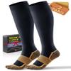 Medical Copper Compression Socks 20-30 mmHg for Women & Men (2 Pairs) - Knee High Graduated Compression for Circulation, Swelling, Odor Control, Athletic, Travel, Flying view 1