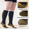 Medical Copper Compression Socks 20-30 mmHg for Women & Men (2 Pairs) - Knee High Graduated Compression for Circulation, Swelling, Odor Control, Athletic, Travel, Flying view 3