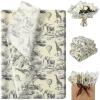 100 Sheets Africa Animals Tissue Paper, Chinoiserie Toile de Jouy Seamless Pattern Art Crafts Paper Elephant Giraffe Balloons Tissue for Birthday Baby Shower Supplies, 13.8'' x 19.7'' (Retro) view 1
