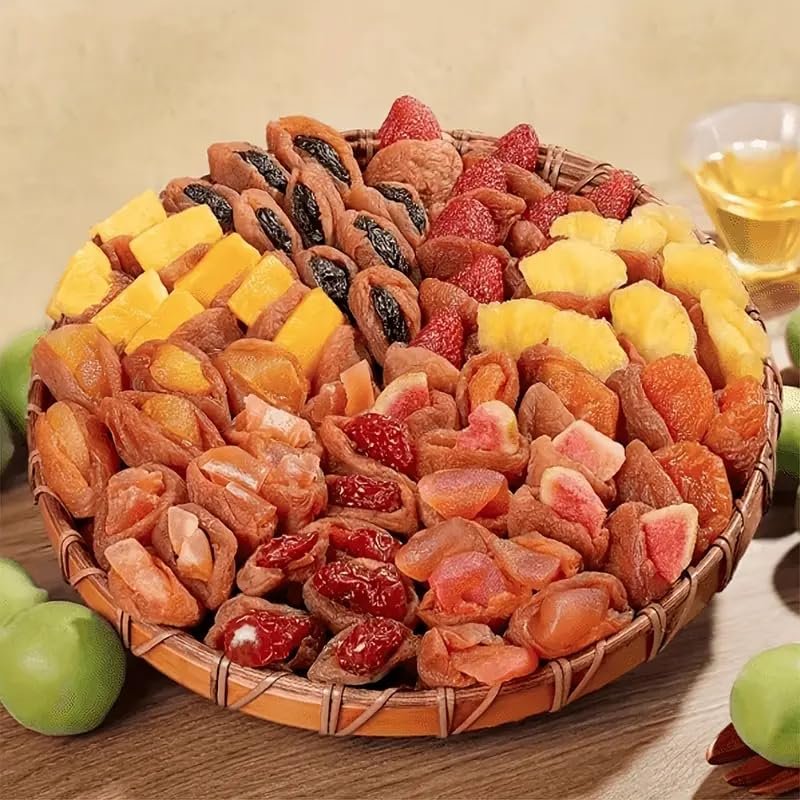 5 Packs Mixed Dried Fruit Bites with Plum 5 Assorted Flavors: Grape, Mango, Strawberry, Peach & Pineapple, Soft Chewy Snack, 7oz 5