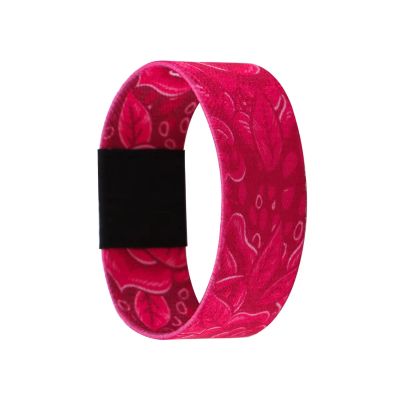 Sea Wave Flower Stretch Bracelet - Flexible Cloth Wristband Cuff for Men & Women, 2.5cm Wide Sports Casual Bangle Gift