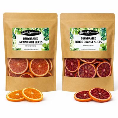 Dehydrated Dried Blood Orange & Grapefruit Slices Bundle, 100% Natural Dehydrated Citrus for Cocktails, Drinks, Baking, Cake Decoration & Garnish, 200g Total