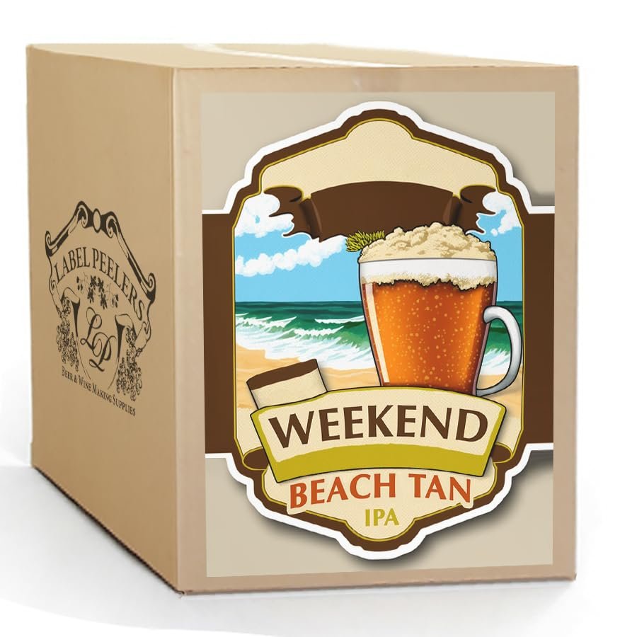 Label Peelers Weekend Beach Tan Pale Ale Beer Kit - Extract