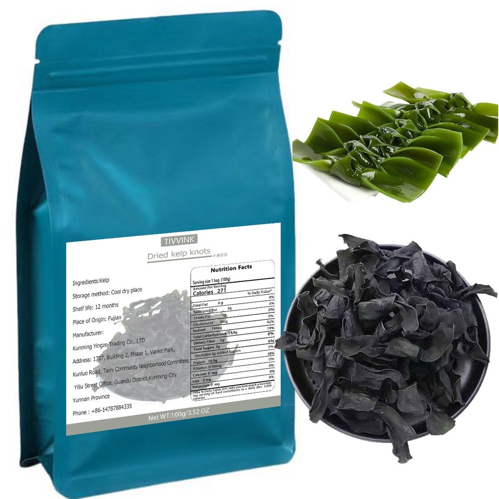 Dried kelp100g/3.52oz,Seaweed Dry,Dried vegetables,Dry Kelp perfect for miso soup, ramen, salads, stews, and sushi rolls.