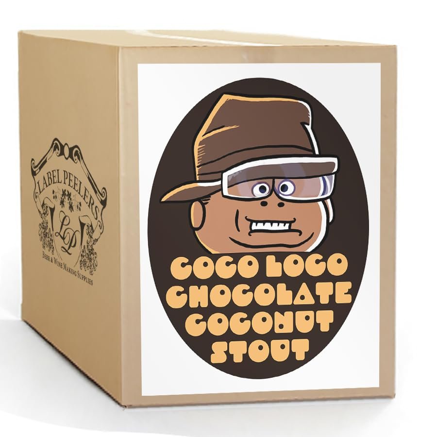 Label Peelers Coco Loco Chocolate Coconut Stout Beer Kit - Extract