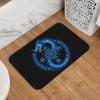 Retelly Viking Blue Dragon with Compass & Celtic Knotwork Design Crystal Velvet Bath Mat 23.6 x 15.7 inch - Slip-Resistant, Soft Rug view 1